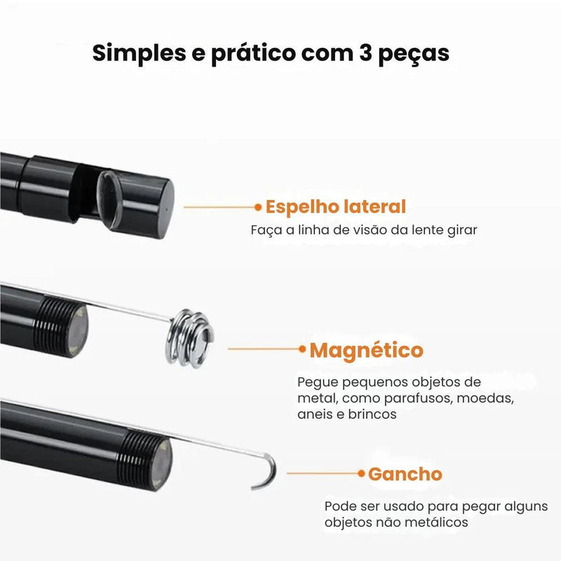 Mini Câmera Endoscópica para Pc e celular